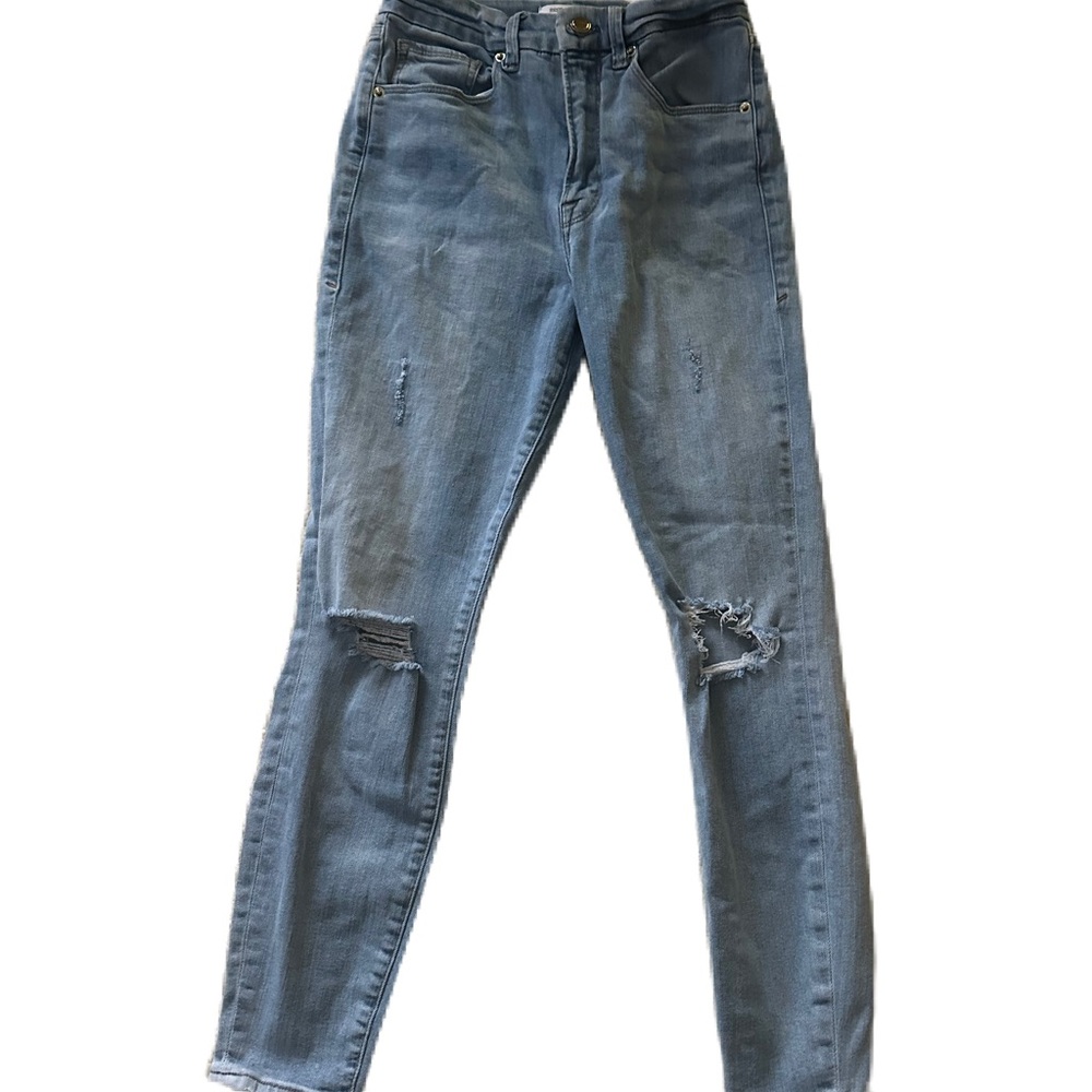 Good American Good Waist Crop Women’s Light Wash Denim. Size 8/29